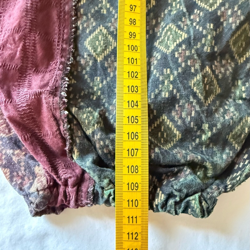 Women's Patchwork Stone Washed Balloon Cotton Pan… - image 8